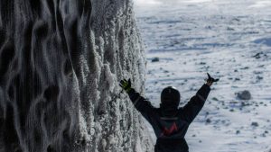 Glacier Ice Cave and Snowmobile from Gullfoss